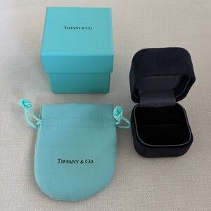 Tiffany & Co. Blue and Black Ring Box Set Auth